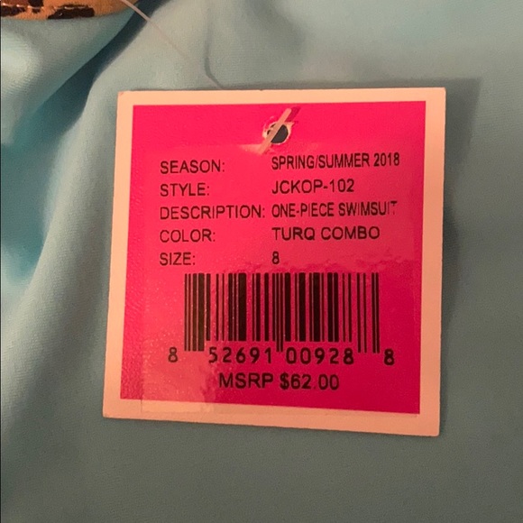 Juicy Couture Swimsuit Color:Blue & Cheetah print - Picture 4 of 4